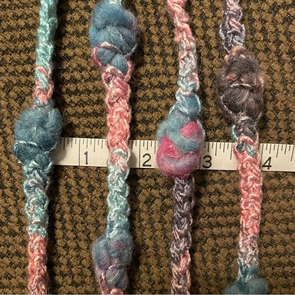 Hair Fall Ponytail 26”, Blue & Pink